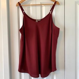 Wine red plus size camisole - high quality!